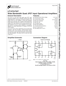 LF147/LF347 Wide Bandwidth Quad JFET Input Operational Amplifiers