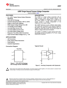 LM397 Single General Purpose Voltage Comparator (Rev. D)