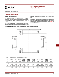 Xilinx Packages and Thermal Characteristics, Data Book section, v2.0