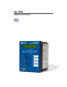 SEL-700G Generator Protection Relays
