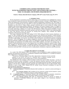 coordinating generator protection with transmission protection and