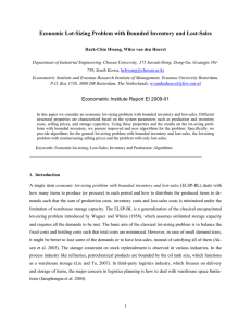 Economic Lot-Sizing Problem with Bounded Inventory and