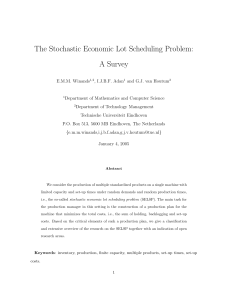 The Stochastic Economic Lot Scheduling Problem: A Survey