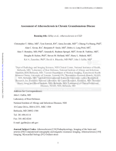 Assessment of Atherosclerosis in Chronic Granulomatous Disease