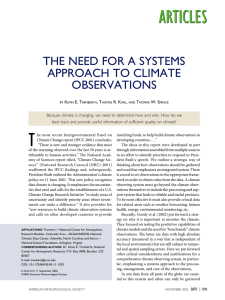 the need for a systems approach to climate observations