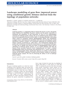 Landscape modelling of gene flow: improved power using