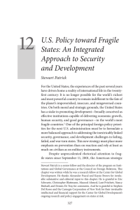 US Policy toward Fragile States: An Integrated Approach to Security