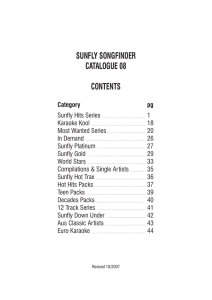 sunfly songfinder catalogue 08 contents - karaoke