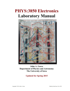 PHYS:3850 Electronics Laboratory Manual