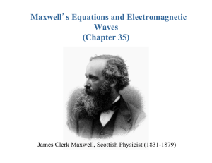 Maxwell`s Equations and Electromagnetic Waves (Chapter 35)