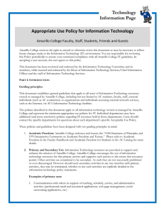 Appropriate Use Policy for Information Technology