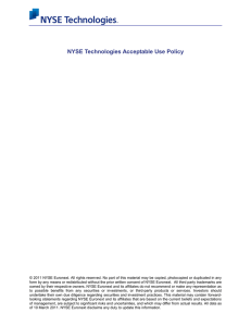 NYSE Technologies Acceptable Use Policy
