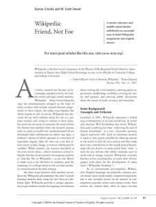 Wikipedia: Friend, Not Foe