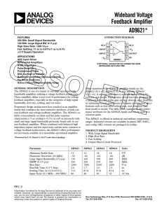 AD9621* Wideband Voltage Feedback Amplifier