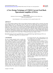 A New Design Technique of CMOS Current Feed Back Operational