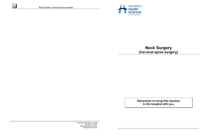 Neck surgery (cervical spine surgery)