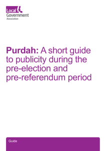Purdah: A short guide to publicity during the pre