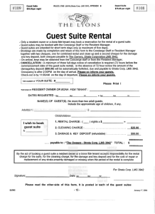 Guest Suite Rental