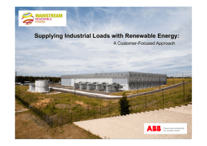 Supplying Industrial Loads with Renewable