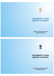 Defence Procurement Manual, 2009