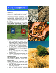 Waste Management - Palabora Mining Company Ltd