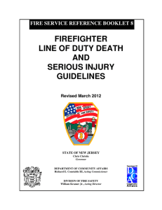 firefighter line of duty death and serious injury guidelines