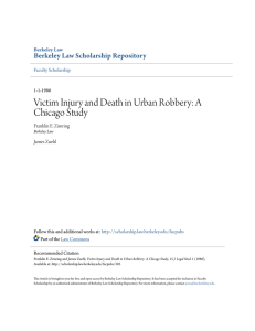 Victim Injury and Death in Urban Robbery: A Chicago Study