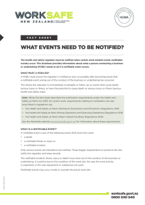 What events need to be notified?