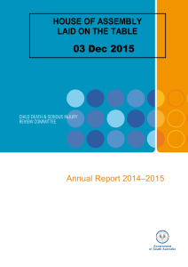 CDSIRC Annual Report 2014-15 - Parliament of South Australia