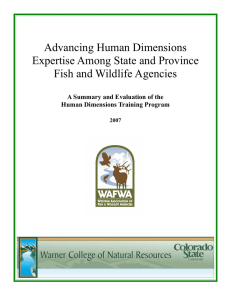 to view a summary report from the WAFWA Human Dimensions