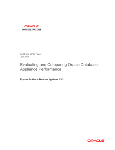 Evaluating and Comparing Oracle Database Appliance Performance