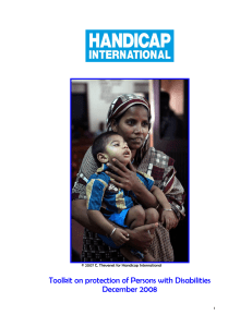Toolkit on Protection of Persons with Disabilities 2008
