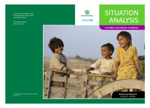 Situation Analysis of Children and Women in Pakistan