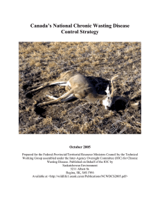 Canada`s National Chronic Wasting Disease Control Strategy