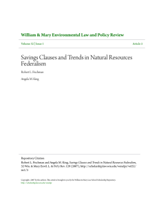 Savings Clauses and Trends in Natural Resources Federalism