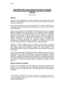 Some observable legal anomalies in respect of merger notification