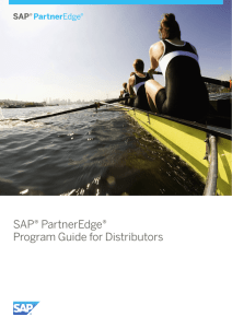 SAP® PartnerEdge® Program Guide for Distributors