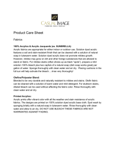 Product Care Sheet