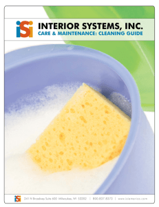 Cleaning Guide - Interior Systems, Inc.