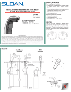 SJS-1650 Sensor Activated Soap Dispenser