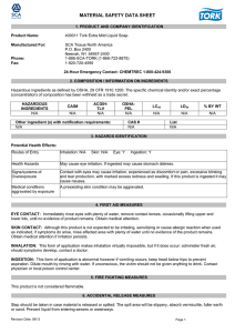 material safety data sheet