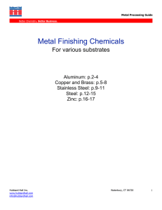 Metal Processing Guide - Hubbard-Hall
