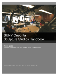 SUNY Oneonta Sculpture Studios Handbook