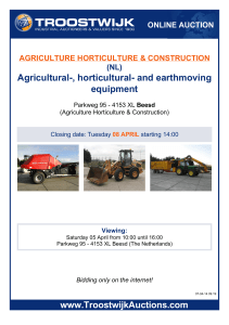 Agricultural, horticultural and earthmoving equipment