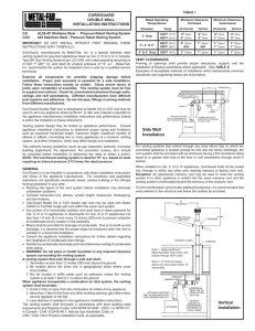 Vertical Installation Side Wall Installation - Metal