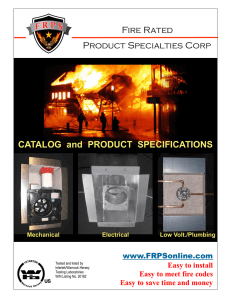 Fire Rated Product Specialties Corp CATALOG and PRODUCT