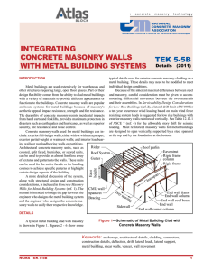 integrating concrete masonry walls with metal - NCMA - E-Tek