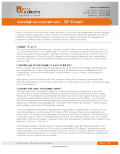 Installation Instructions . 36" Panels