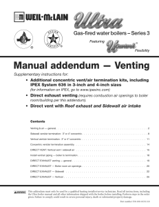 Manual addendum — Venting - Weil
