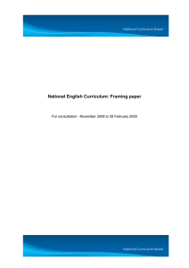 National Framing Paper